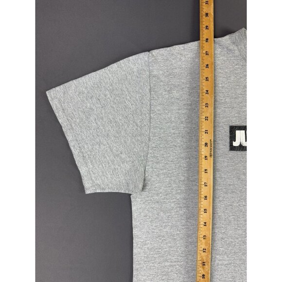 Rare Vintage Y2K Nike Swoosh Just Do It Classic Slogan Ad Grey Shirt Silver Tag - Picture 8 of 8